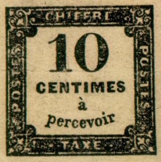 Timbre taxe - France 1859