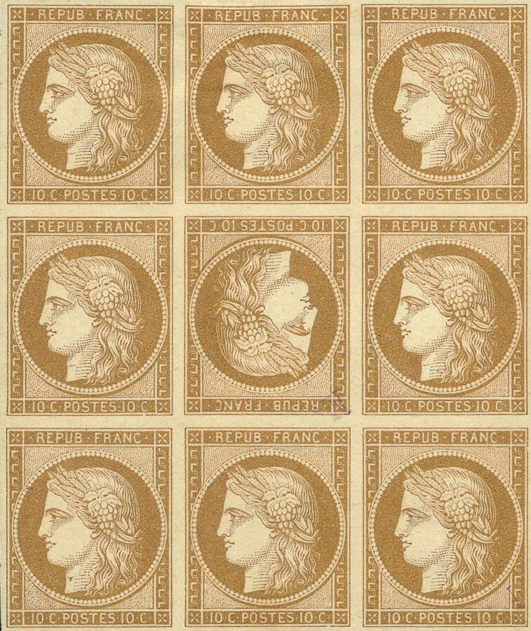 Ceres stamp - France 1849