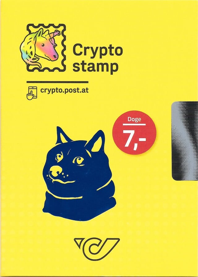 Austria 2020 dog crypto stamp