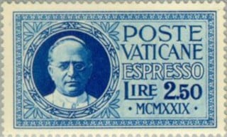 Pope Pius XI stamp 1929