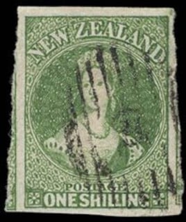 Queen Victoria stamp, New Zealand 1855