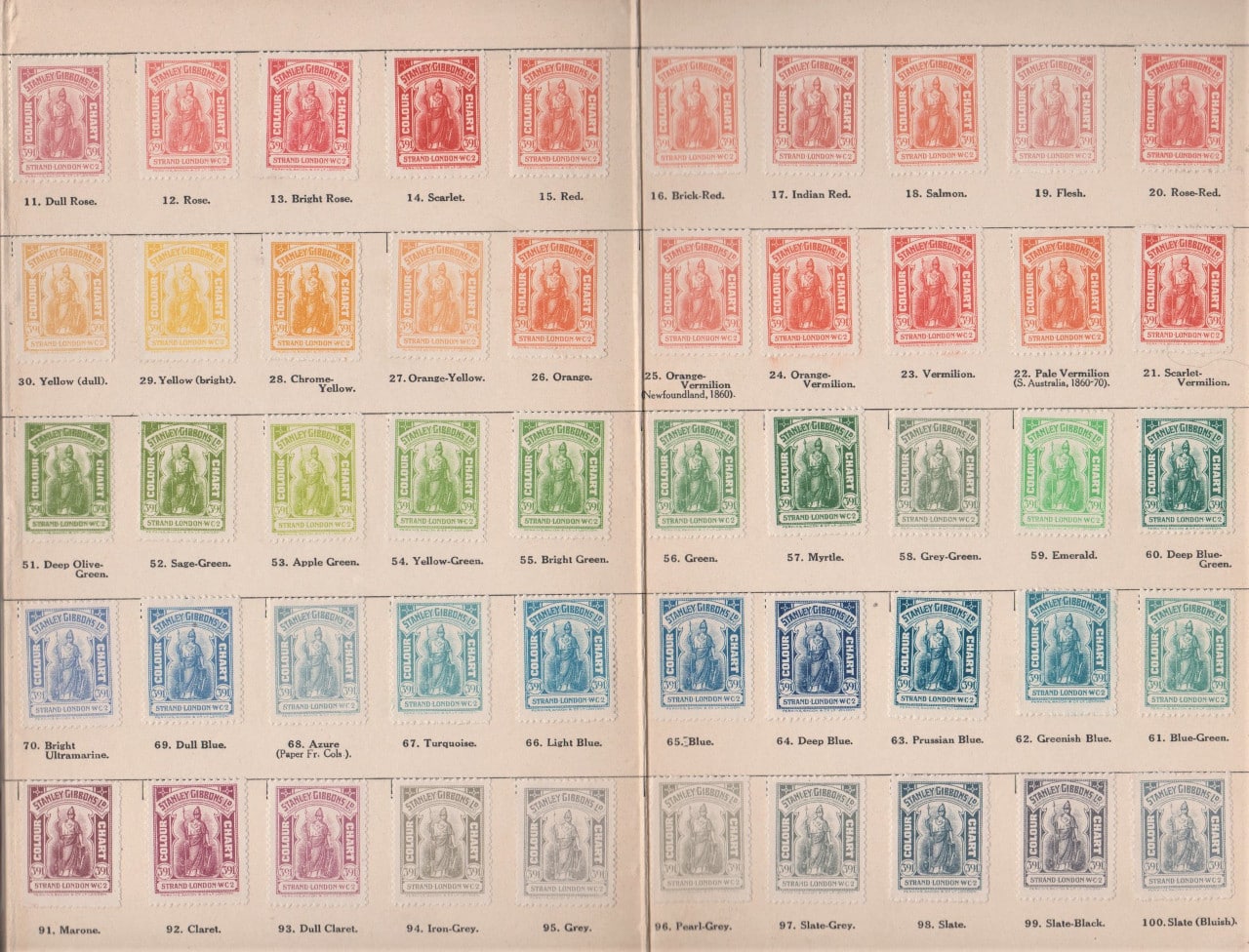 Colour Guides for the Stamp Collectors Shades & Tones in Stamps