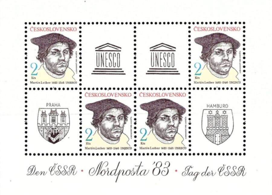 Martin Luther Czechoslovakia Stamp 1983